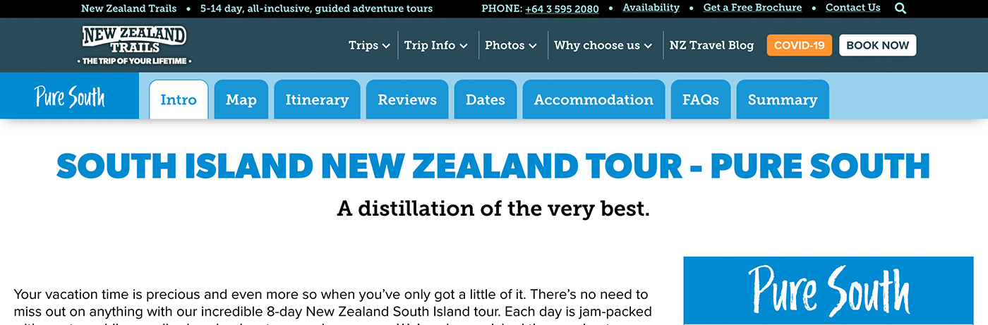 New Zealand Trails Trip Detail